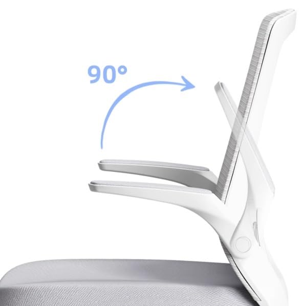 Orange Mesh Office Chair with Adjustable Armrests J84913