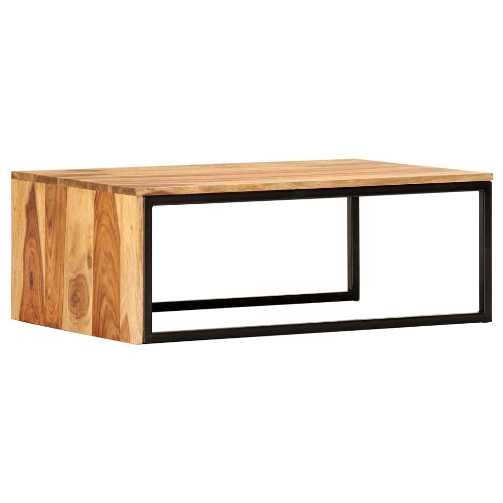 Brown Set of 2 Solid Sheesham Wood Nesting Coffee Tables G6617