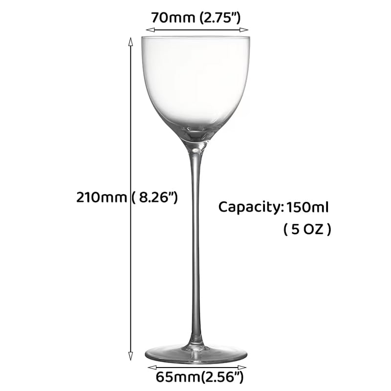 Clear 5oz Stemmed Cocktail Glasses, 6 Pieces Z84640