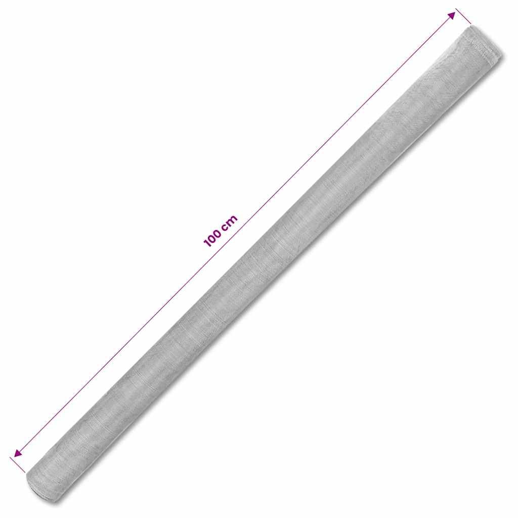 Aluminum Mesh Screen 39.4x196.9 Inch Silver H8500