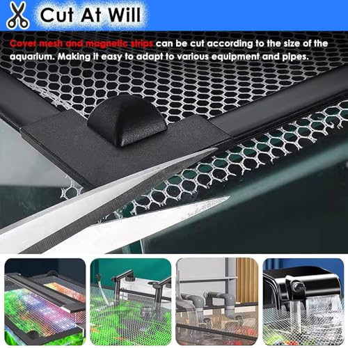 Aquarium Anti-Jump Net Cover (55.1" x 23.6") B5204