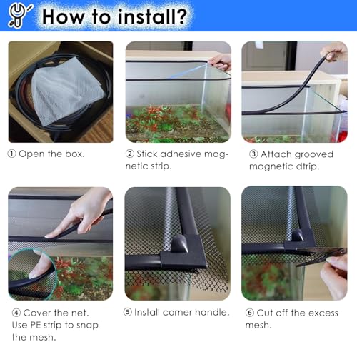 Aquarium Anti-Jump Net Cover (55.1" x 23.6") B5204