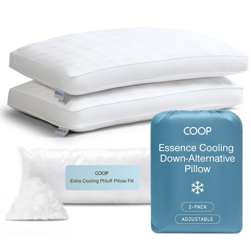 Queen Size Cooling Down Alternative Pillows Set of 2 M99244