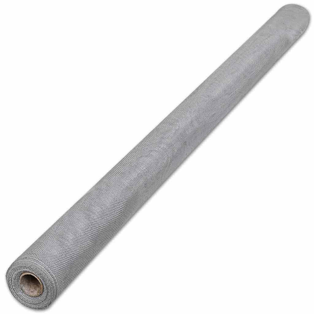 Aluminum Mesh Screen 39.4x196.9 Inch Silver H8500