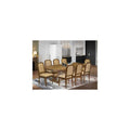9 Piece Kitchen Table Set with 8 Dark Grey PU Leather Chairs H24777