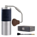Manual Coffee Grinder Silver Stainless Steel Conical Burr O81381