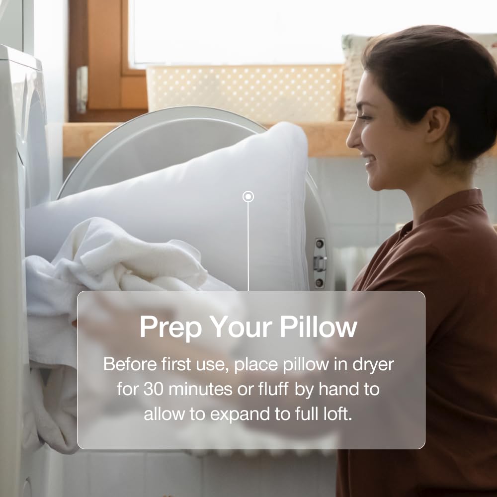 Queen Size Cooling Down Alternative Pillows Set of 2 M99244