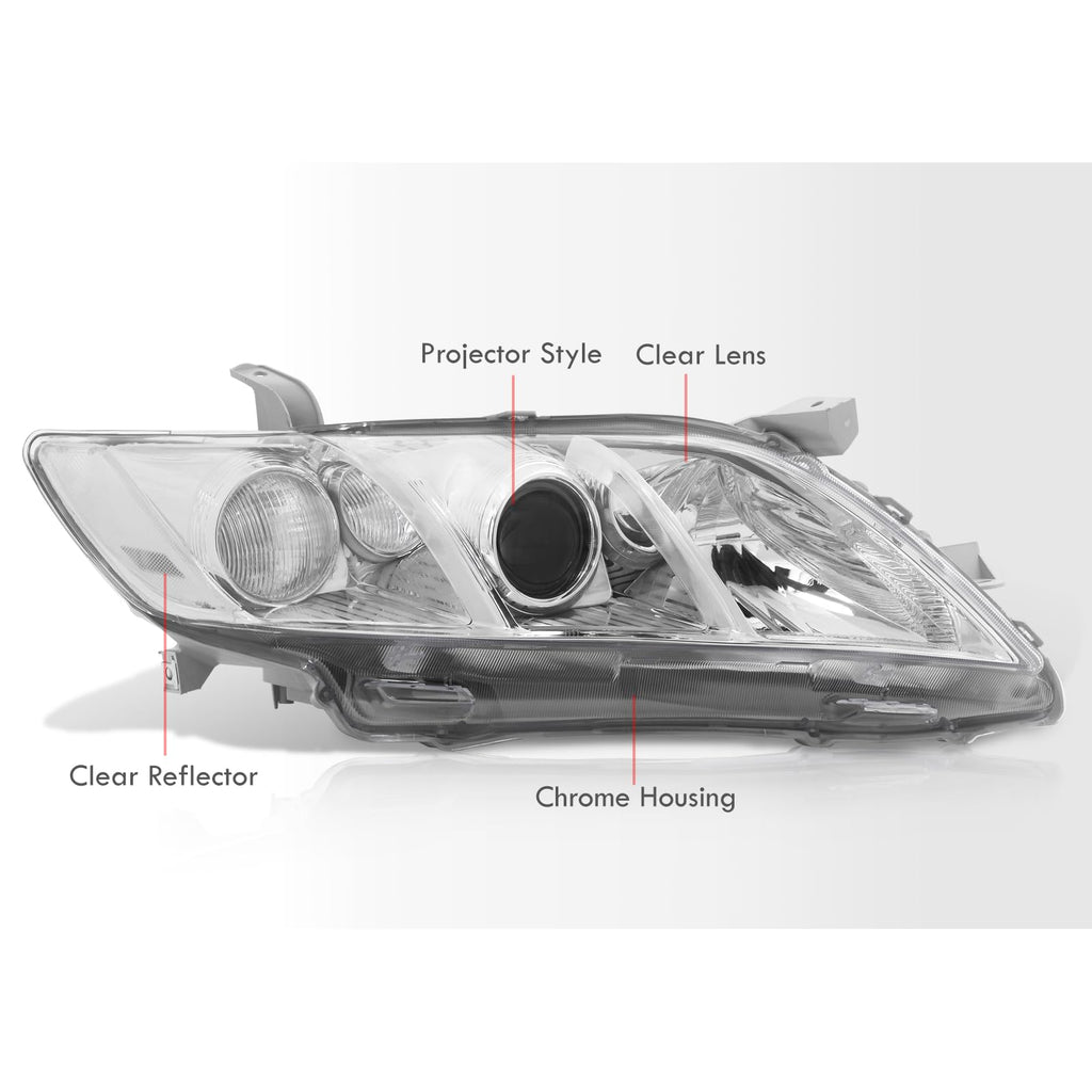 Chrome Housing Clear Lens Projector Headlights Pair X57885