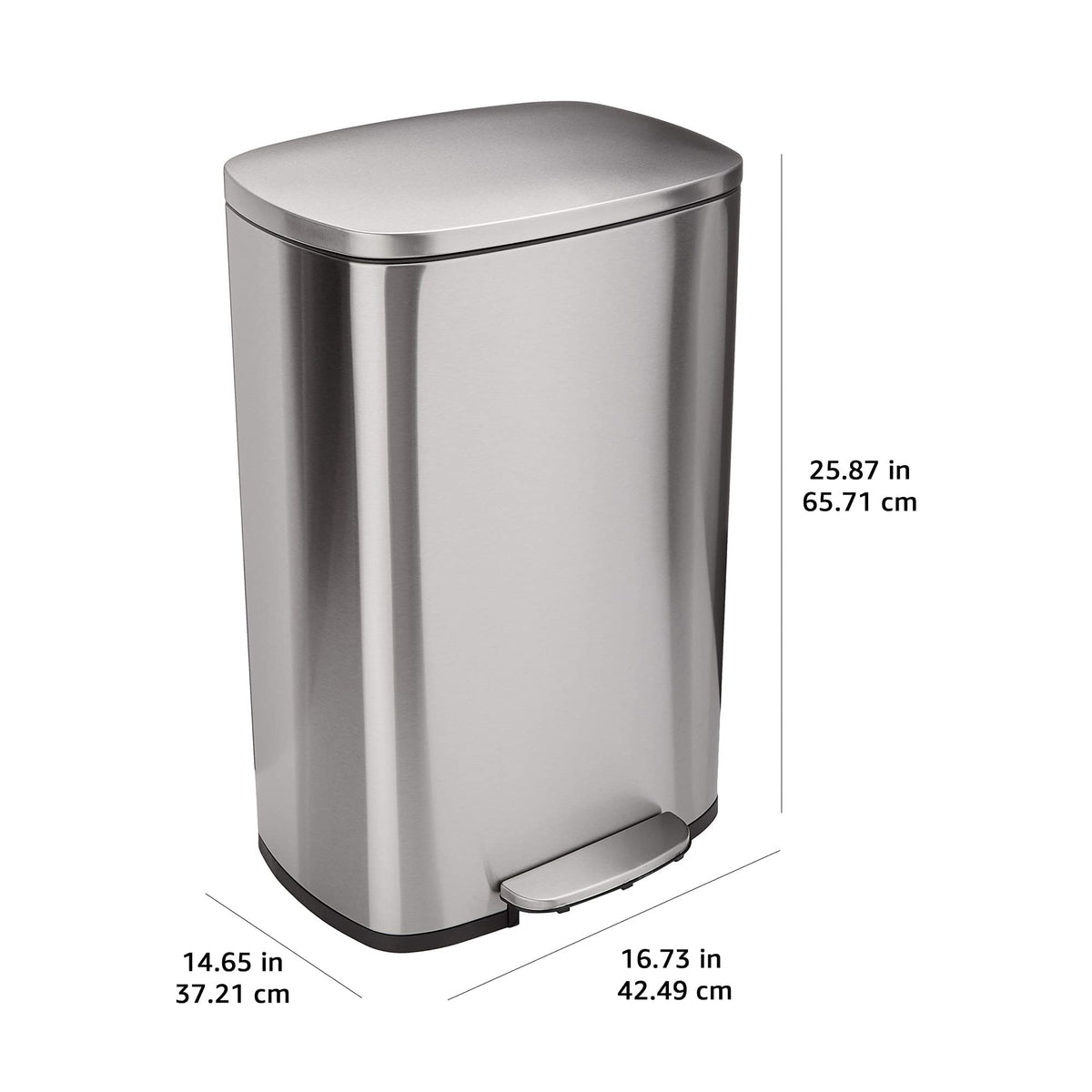 13.2 Gallon Soft-Close Stainless Steel Trash Can B625877