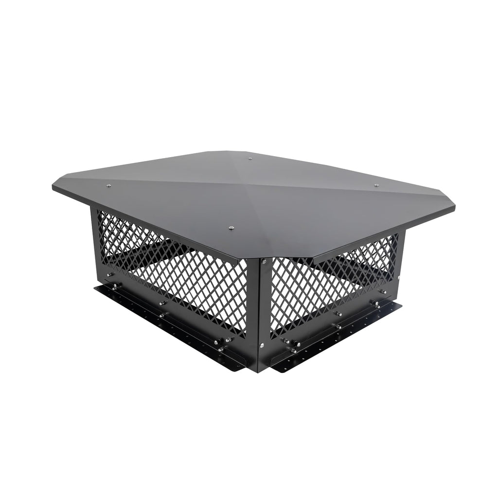 Black Galvanized Steel Chimney Cap J854926