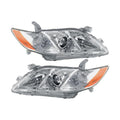 Toyota Camry 2007 2008 2009 Headlights Driver And Passenger Side Pair Amber Clear Lens M39462