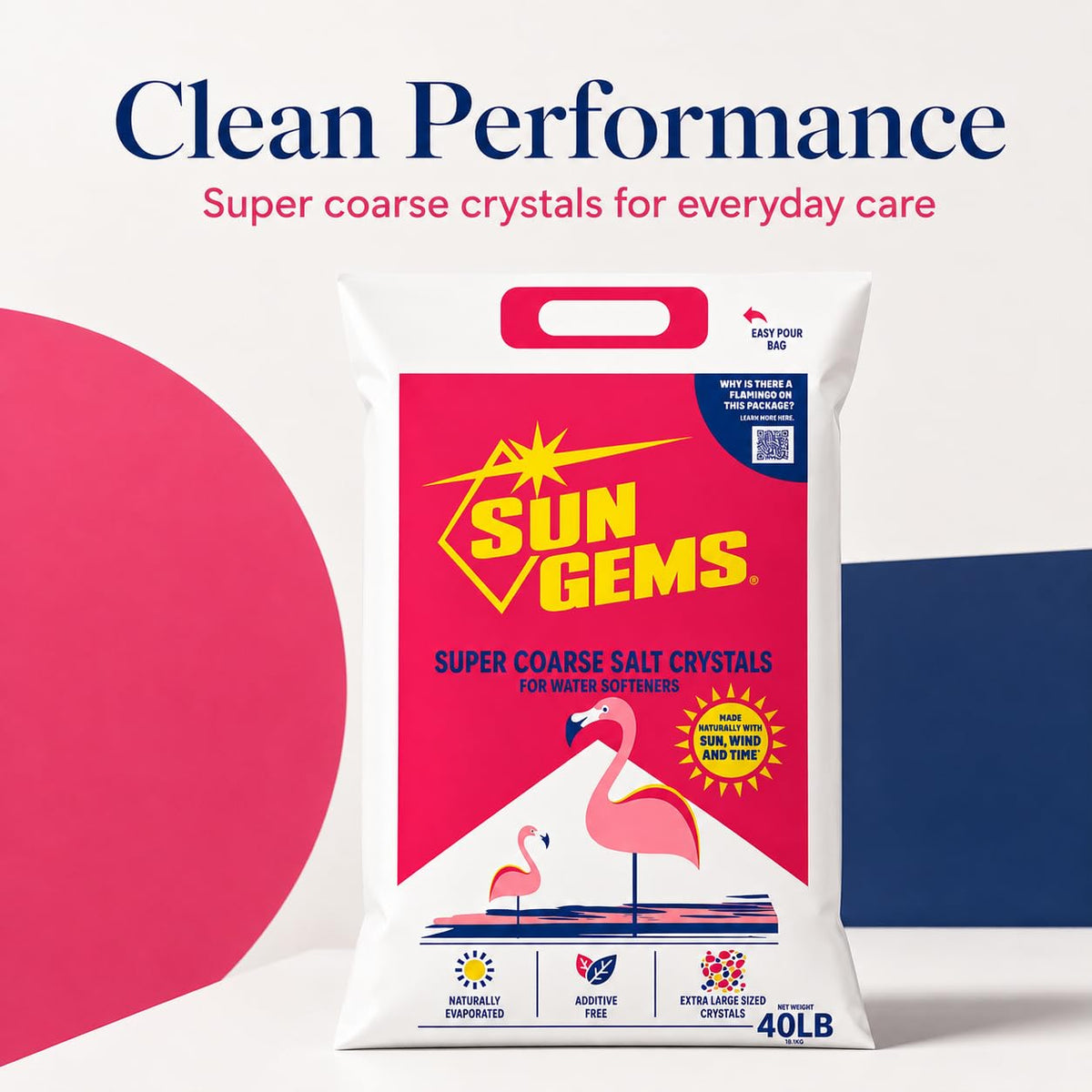 Super Coarse Water Softener Salt Crystals 40 lb Additive Free Q85077