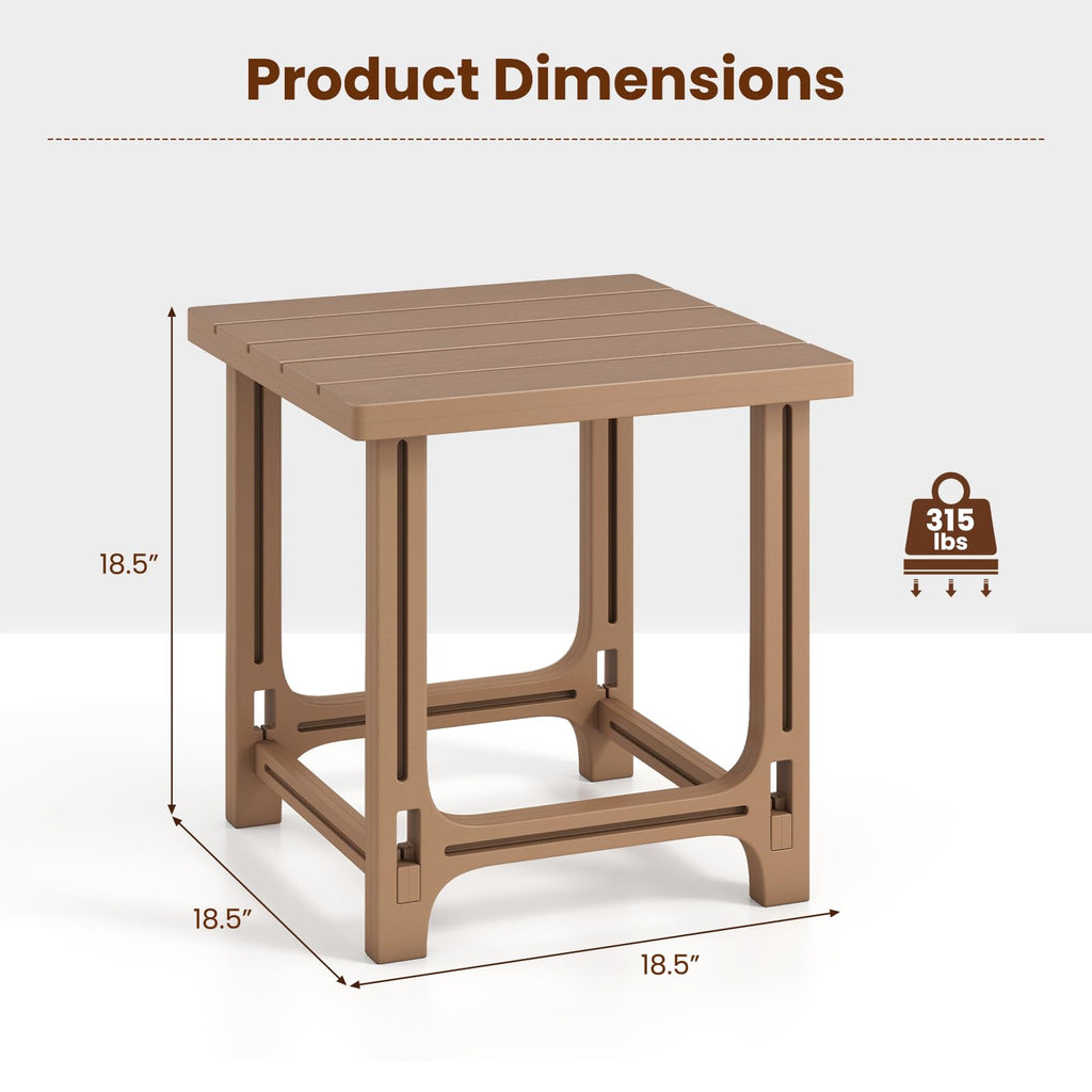 Brown Adirondack Side Table Set of 2 V336