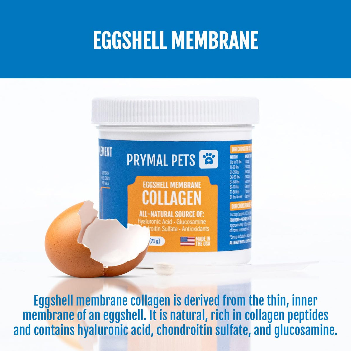 Eggshell Membrane Collagen Powder for Dogs P65964