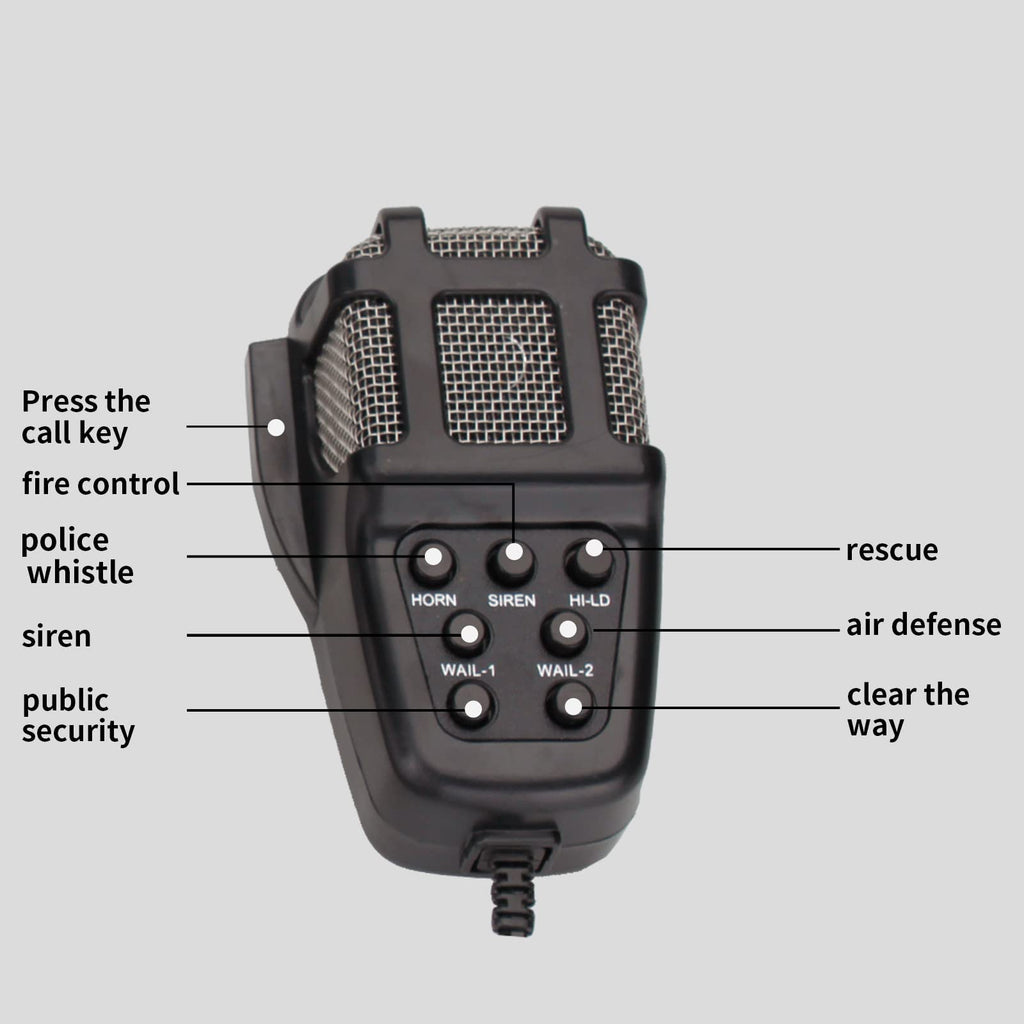 7 Tone Car Siren PA System Megaphone Speaker O40997