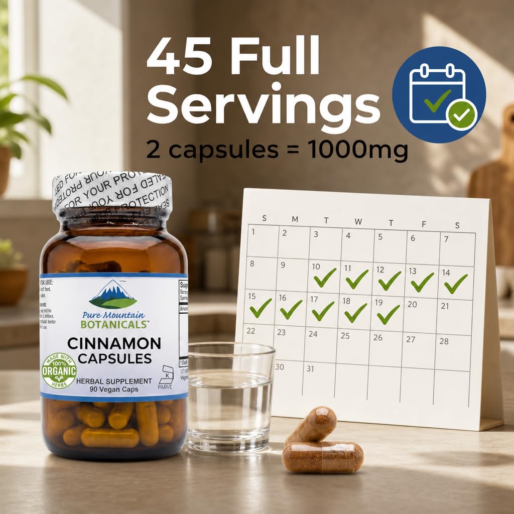 Cinnamon Capsules 1000mg 90 Capsules E452481