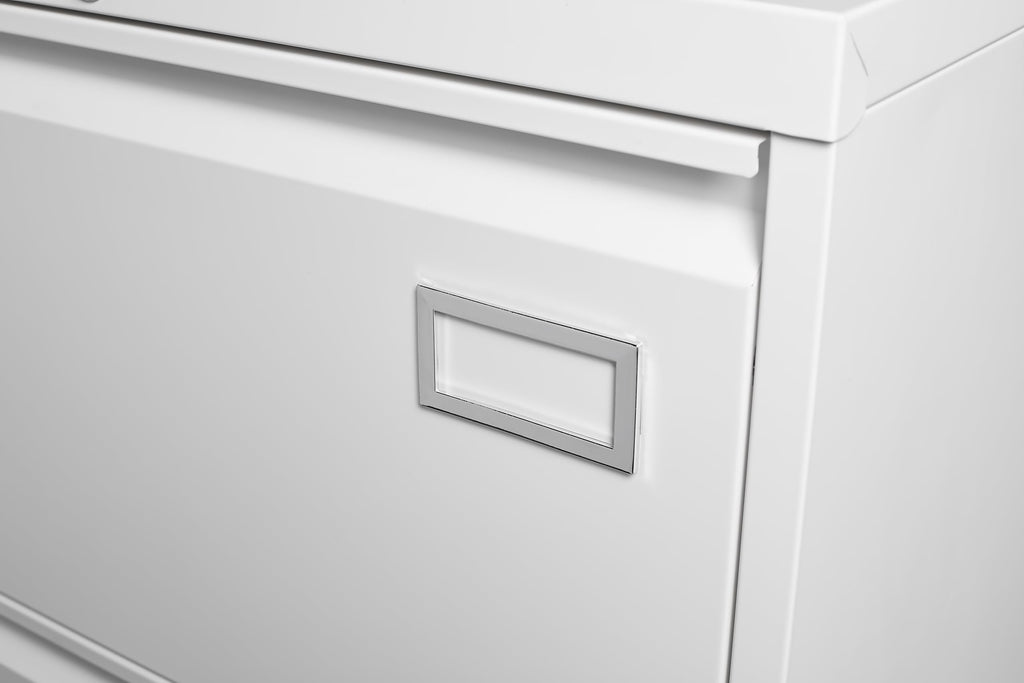 White 2 Drawer Metal Lockable File Cabinet K384