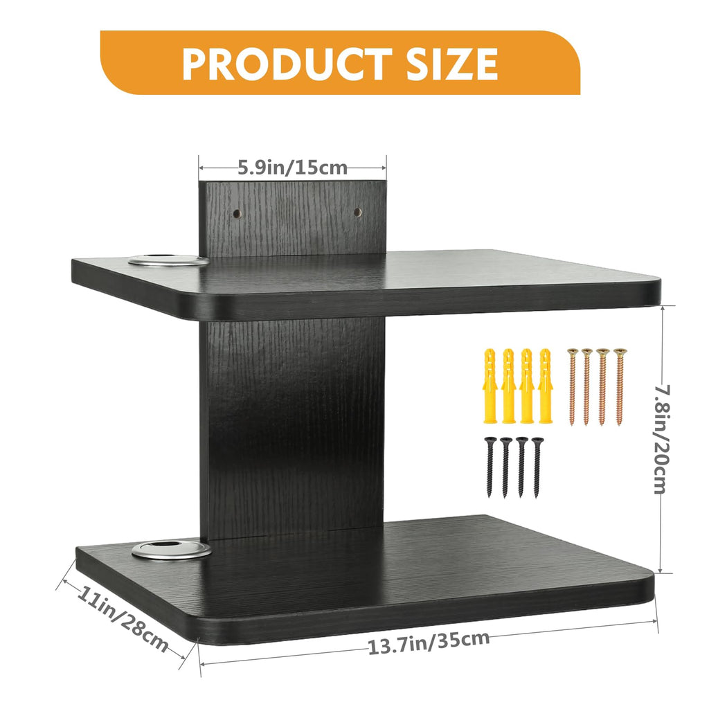 Black 2 Tier Projector Wall Mount M889