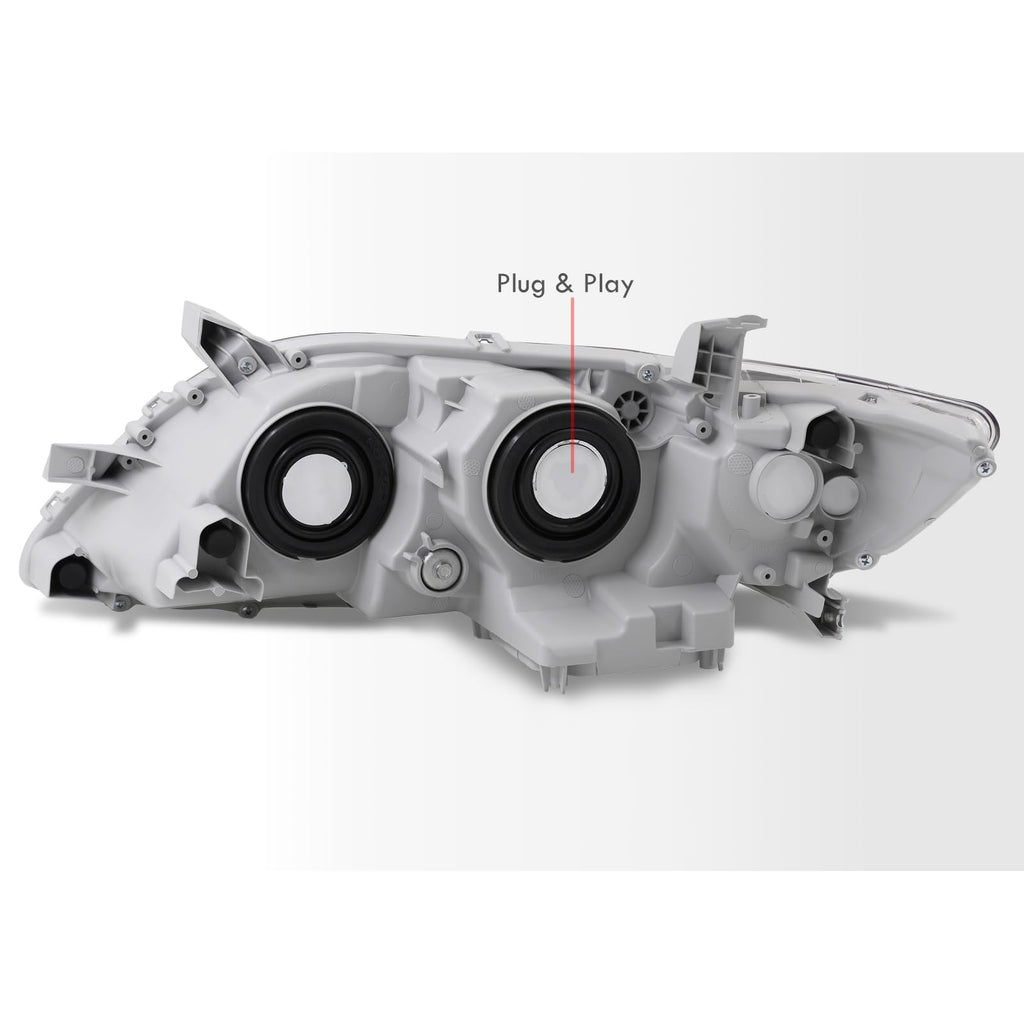 Chrome Housing Clear Lens Projector Headlights Pair X57885