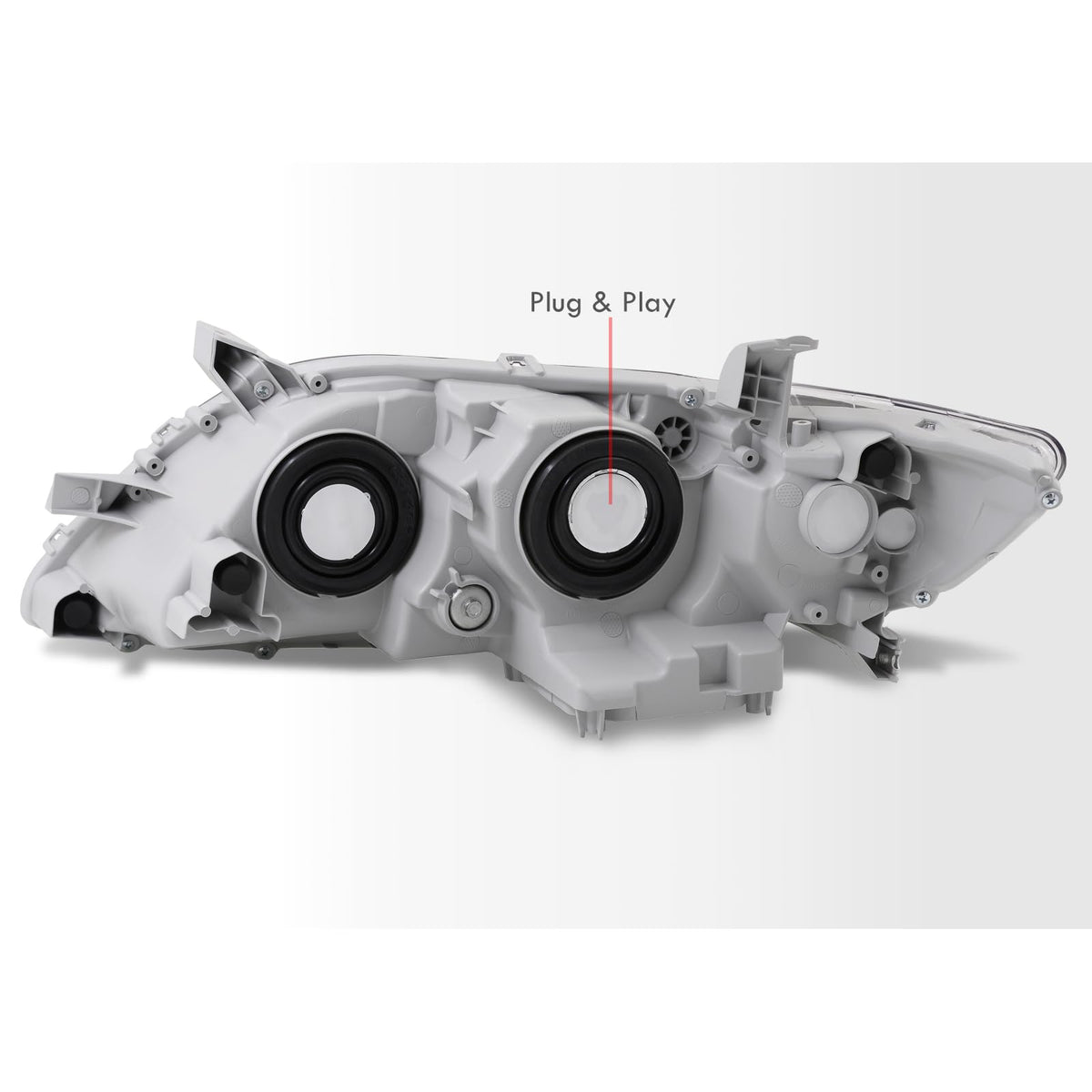 Chrome Housing Clear Lens Projector Headlights Pair X57885