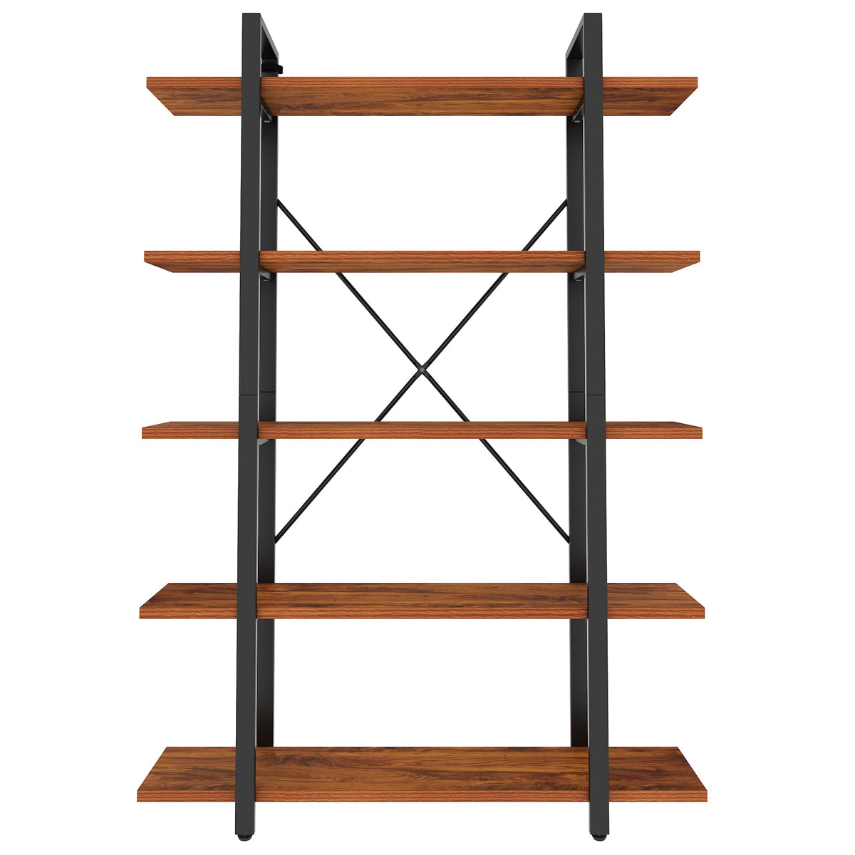 5 Tier Wood and Metal Bookshelf F87348