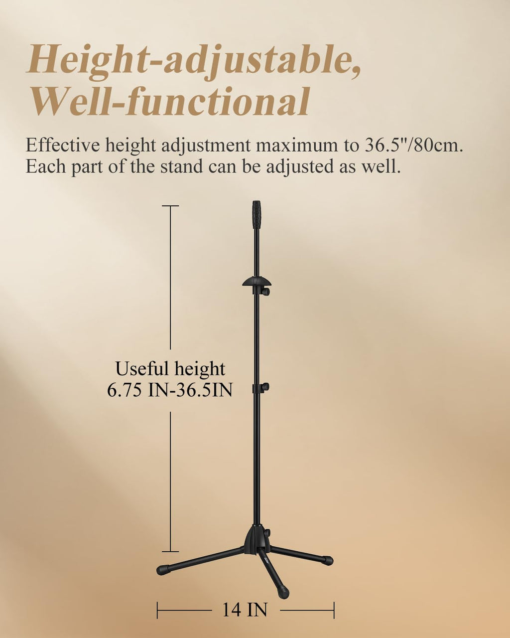 Adjustable Tenor Bass Trombone Stand with Bag T9743