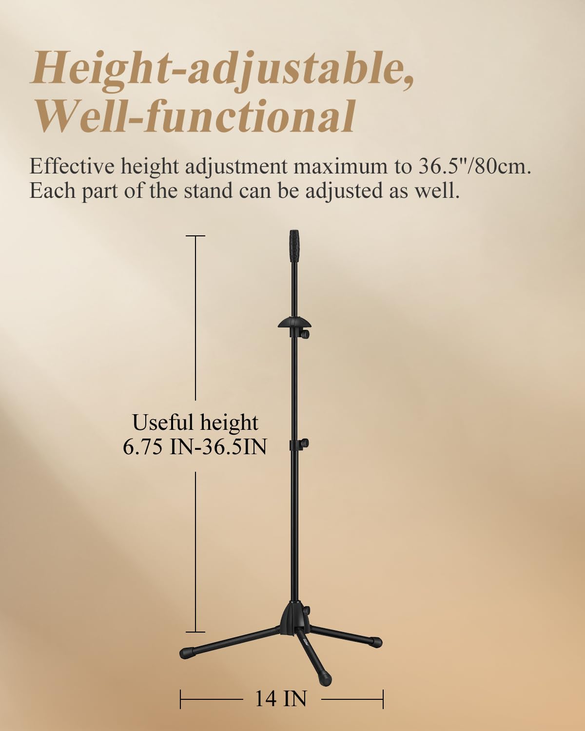 Adjustable Tenor Bass Trombone Stand with Bag T9743
