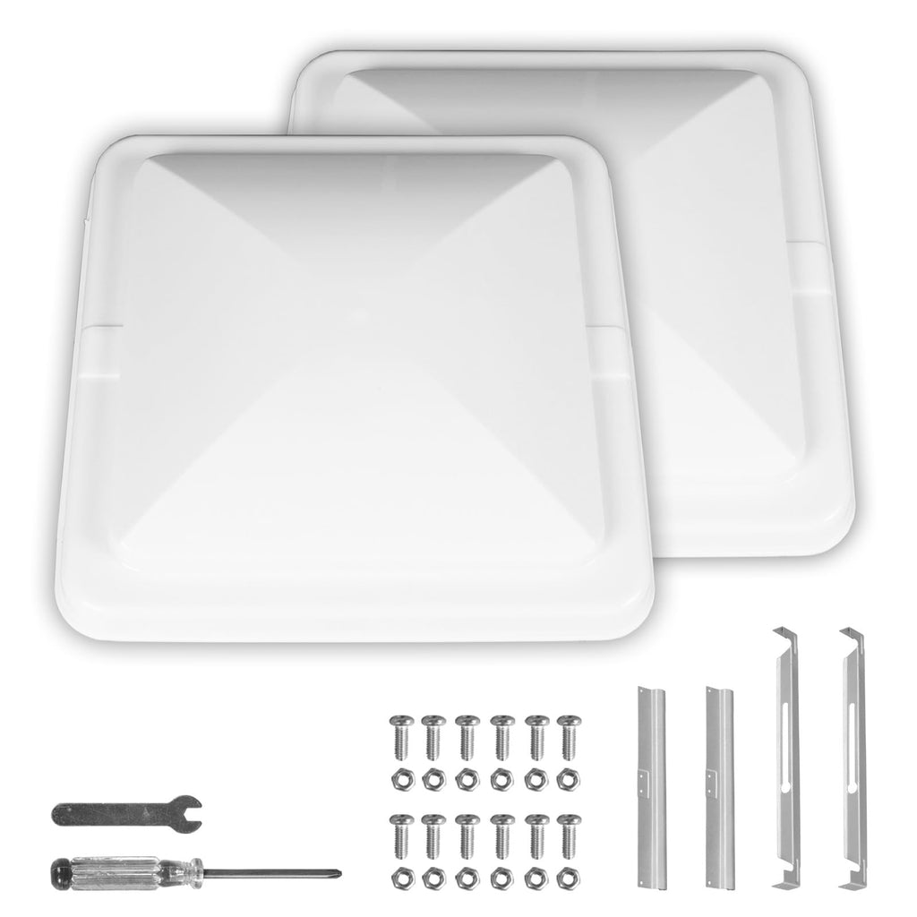 2 Pack 14 Inch White RV Vent Covers J97046