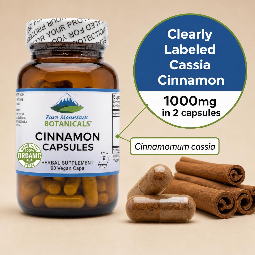 Cinnamon Capsules 1000mg 90 Capsules E452481