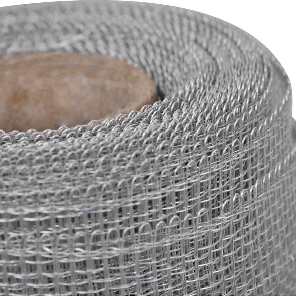 Aluminum Mesh Screen 39.4x196.9 Inch Silver H8500