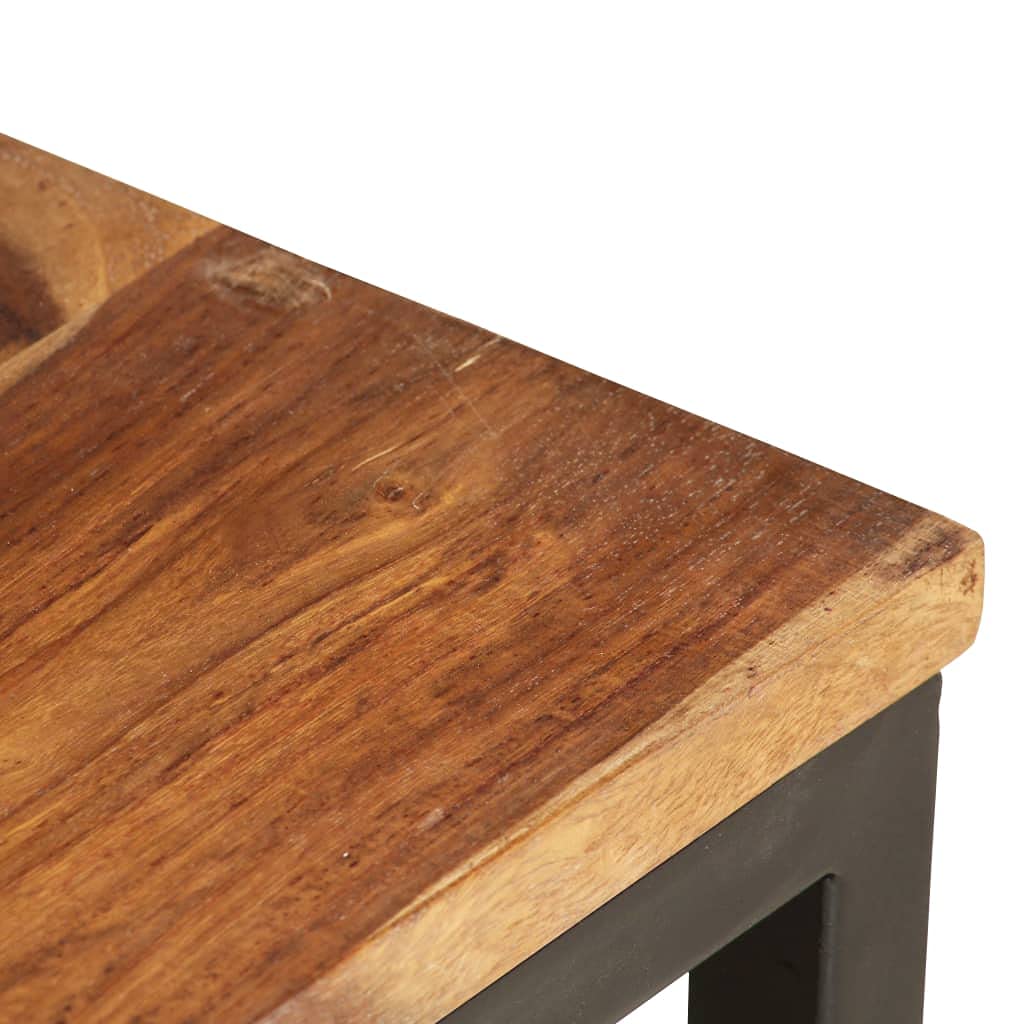 Brown Set of 2 Solid Sheesham Wood Nesting Coffee Tables G6617