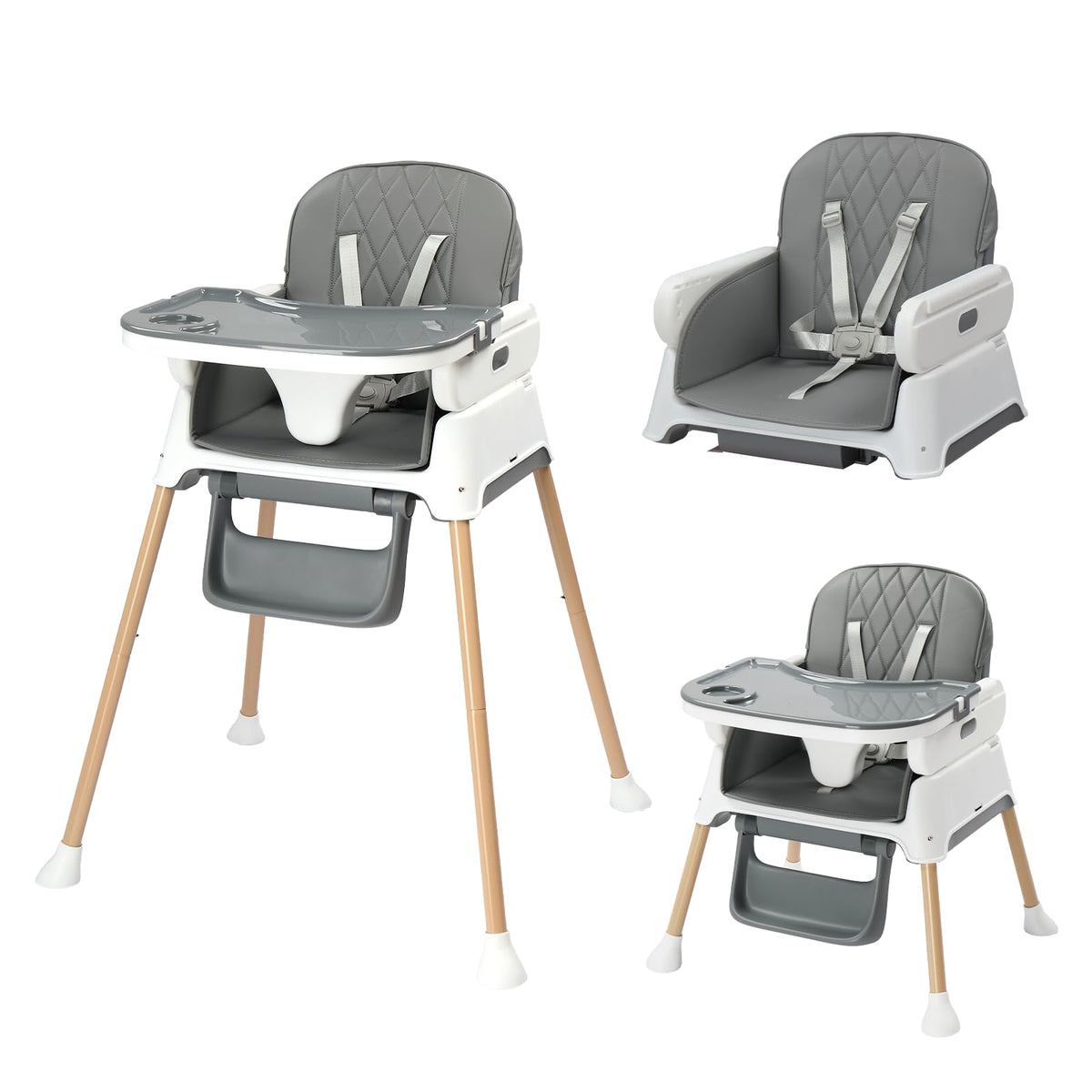 5 in 1 Portable High Chair with Double Tray M933968