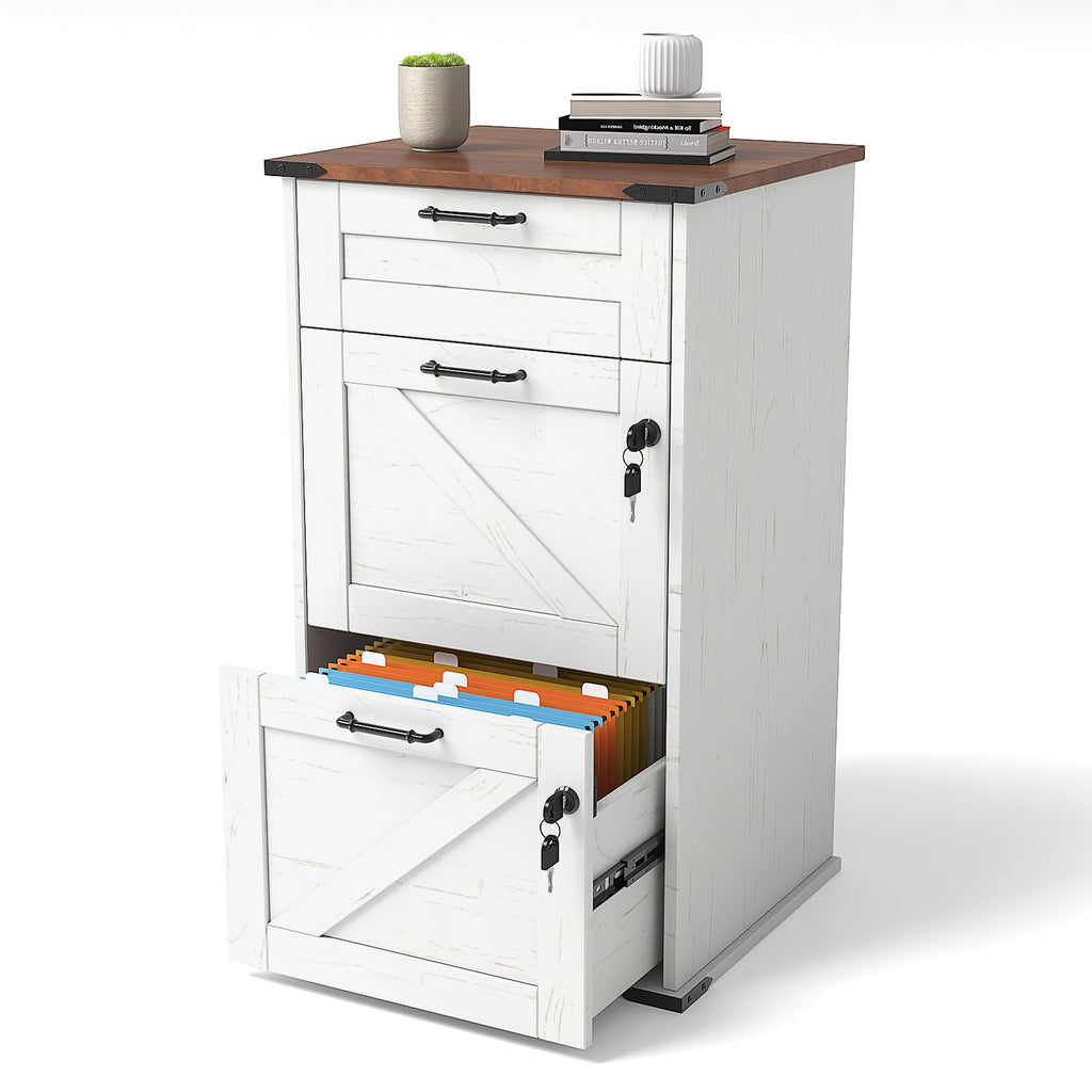 3 Drawer File Cabinet with Lock H379