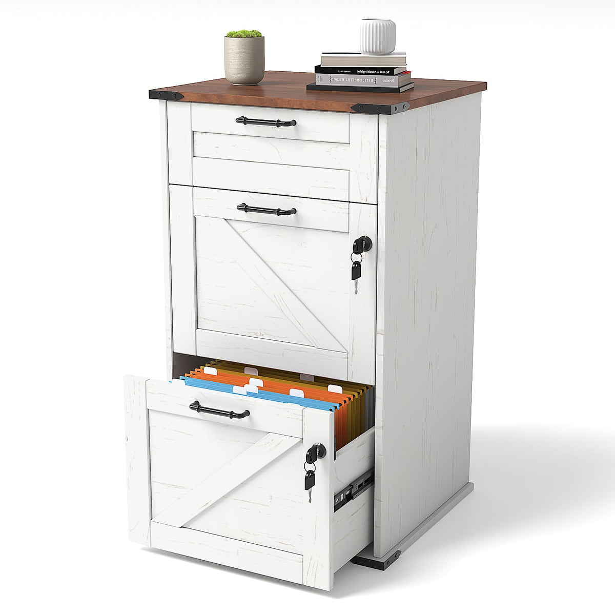 3 Drawer File Cabinet with Lock H379