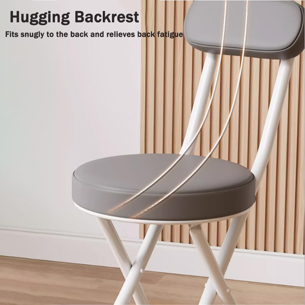 Black Padded Folding Stool W83169