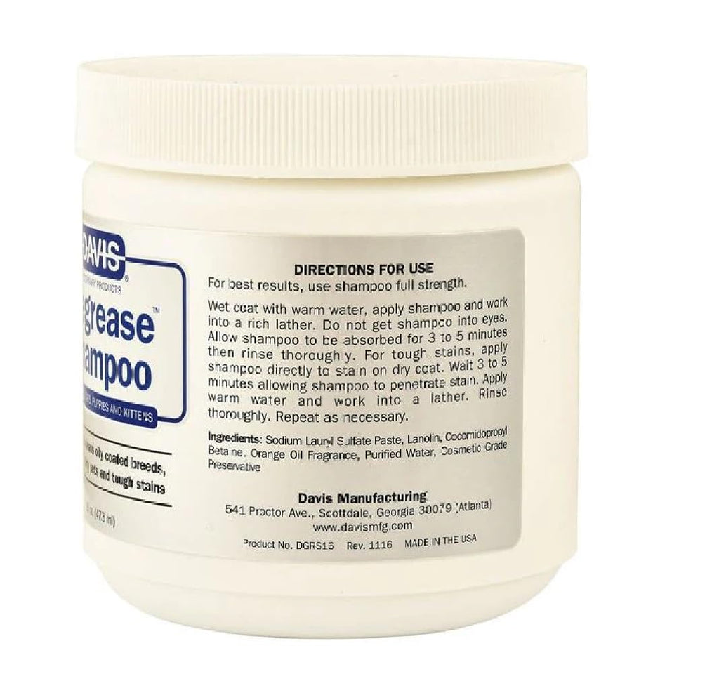 Dog Cat Puppy Kitten DeGreaser Shampoo or Paste 16 oz P792899