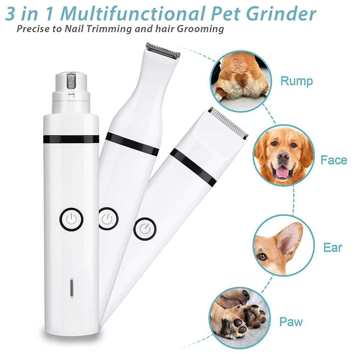 Electric Dog Clippers and Nail Grinder Grooming Kit A364