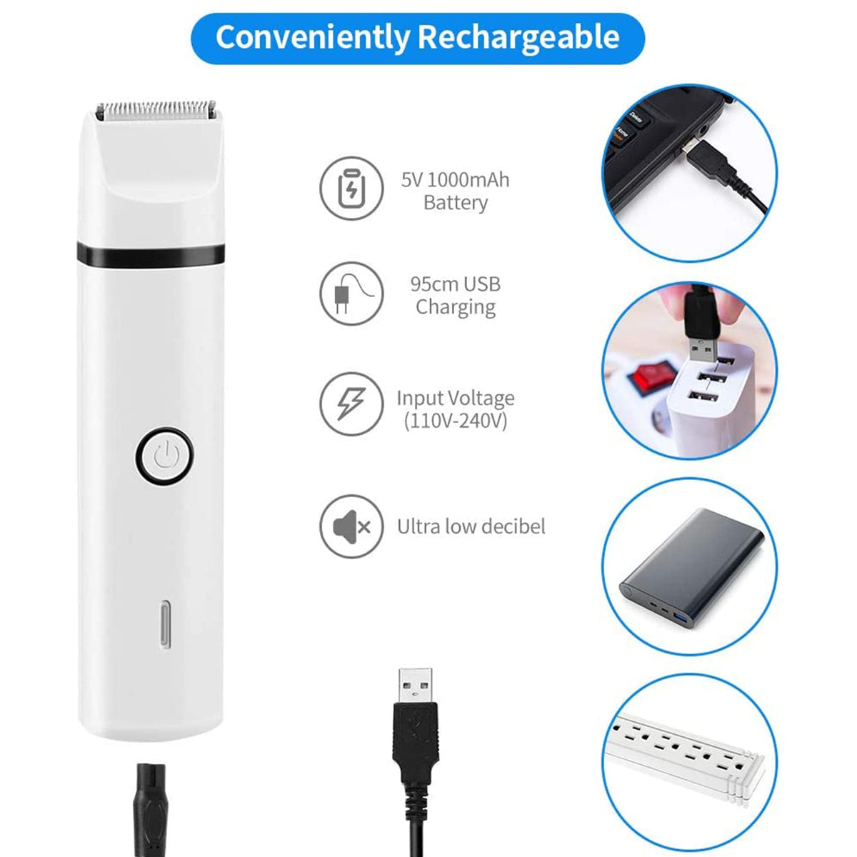Electric Dog Clippers and Nail Grinder Grooming Kit A364