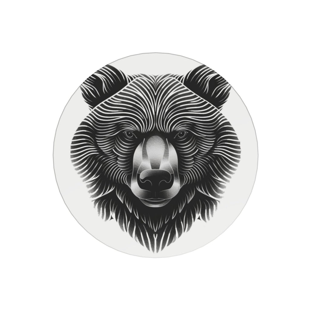 Black and White Bear Head Ceramic Coasters Set of 6 F4612