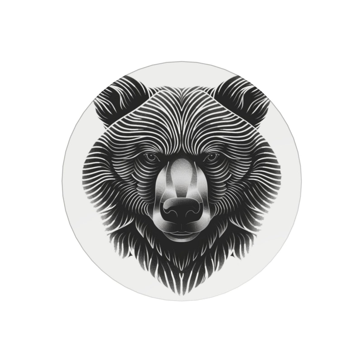 Black and White Bear Head Ceramic Coasters Set of 6 F4612