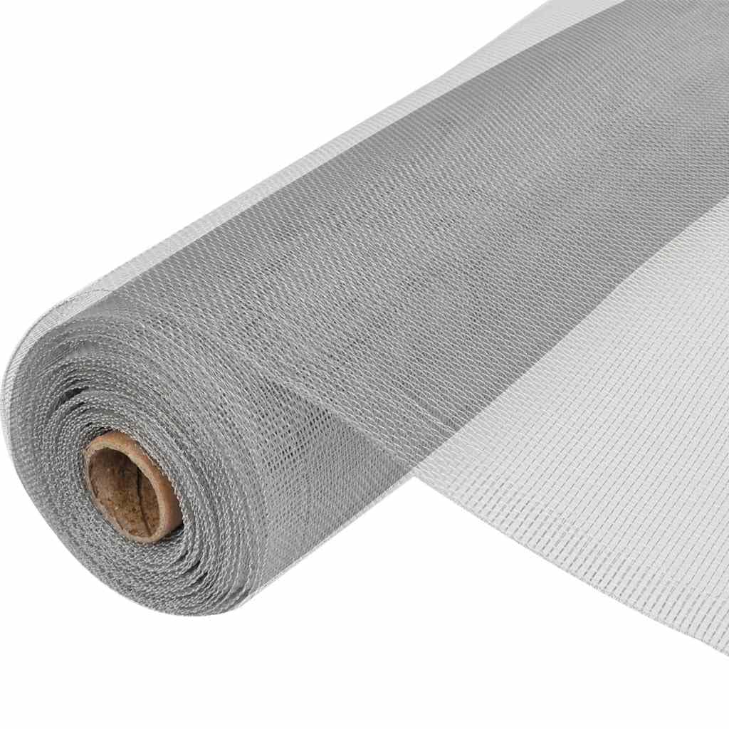 Aluminum Mesh Screen 39.4x196.9 Inch Silver H8500