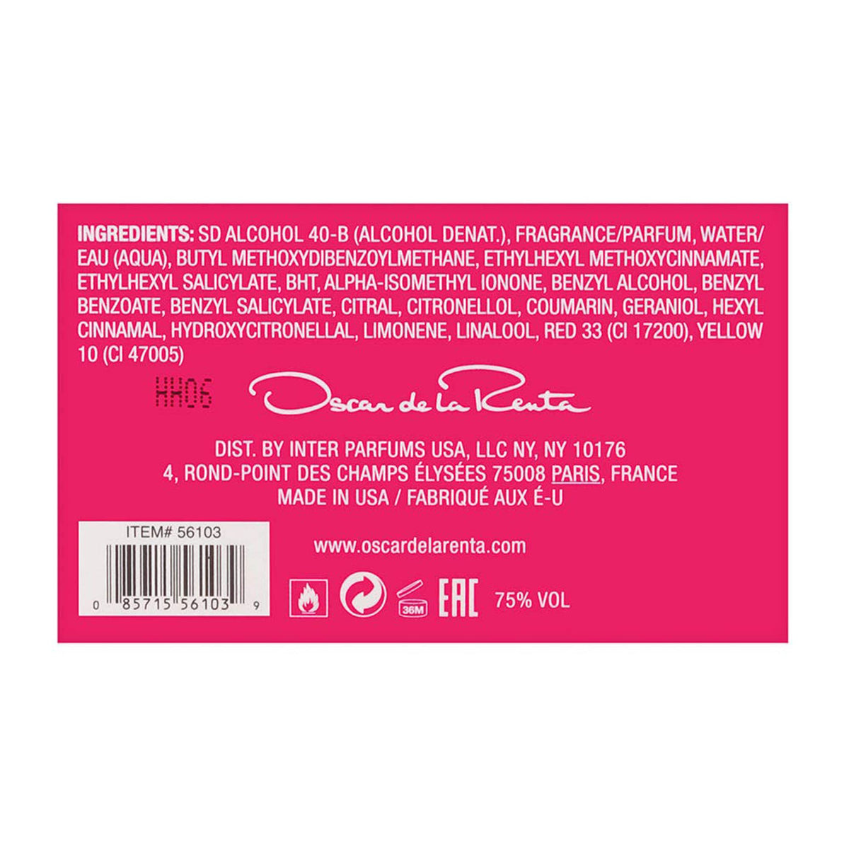 Eau de Parfum Perfume Spray for Women, 3.0 Fl. Oz T201