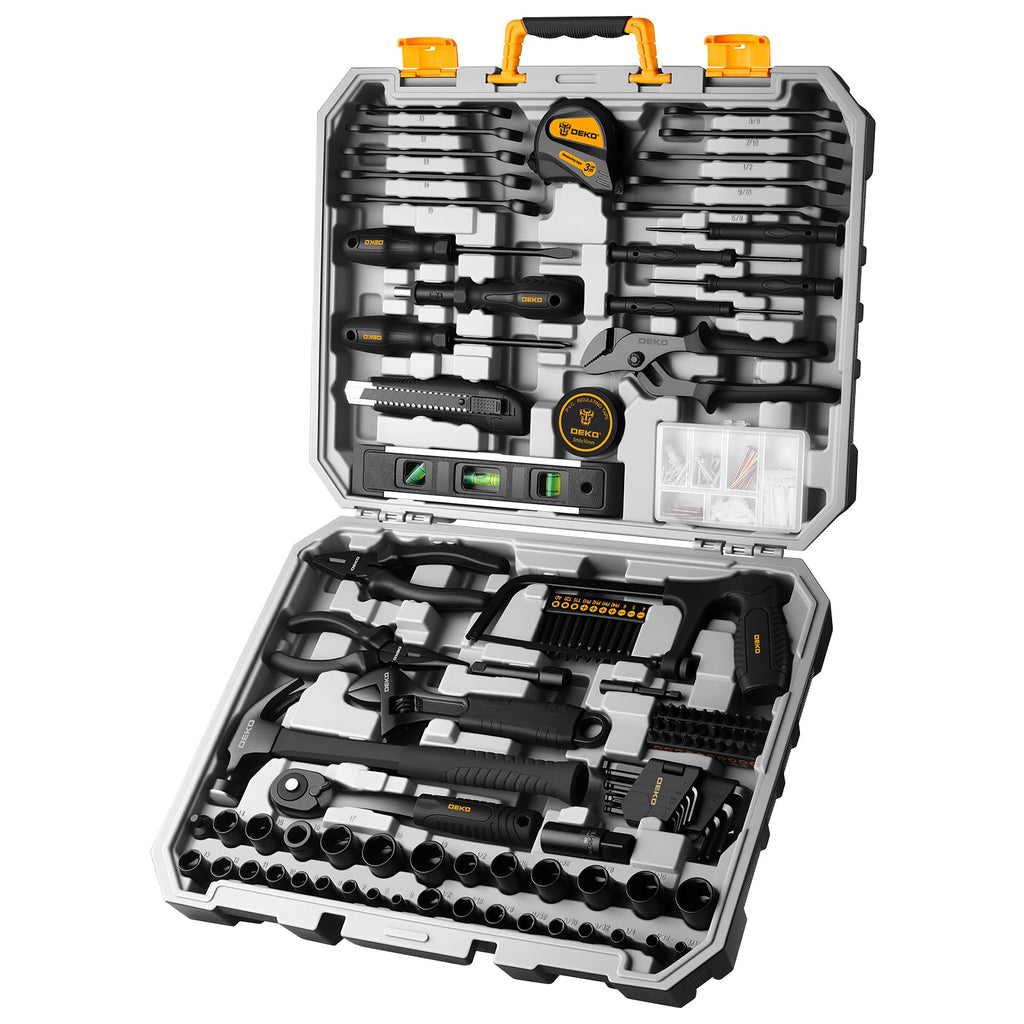 218-Piece General Household Hand Tool Kit with Storage Case S4144