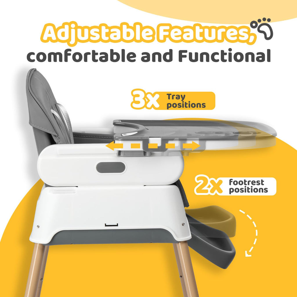 5 in 1 Portable High Chair with Double Tray M933968