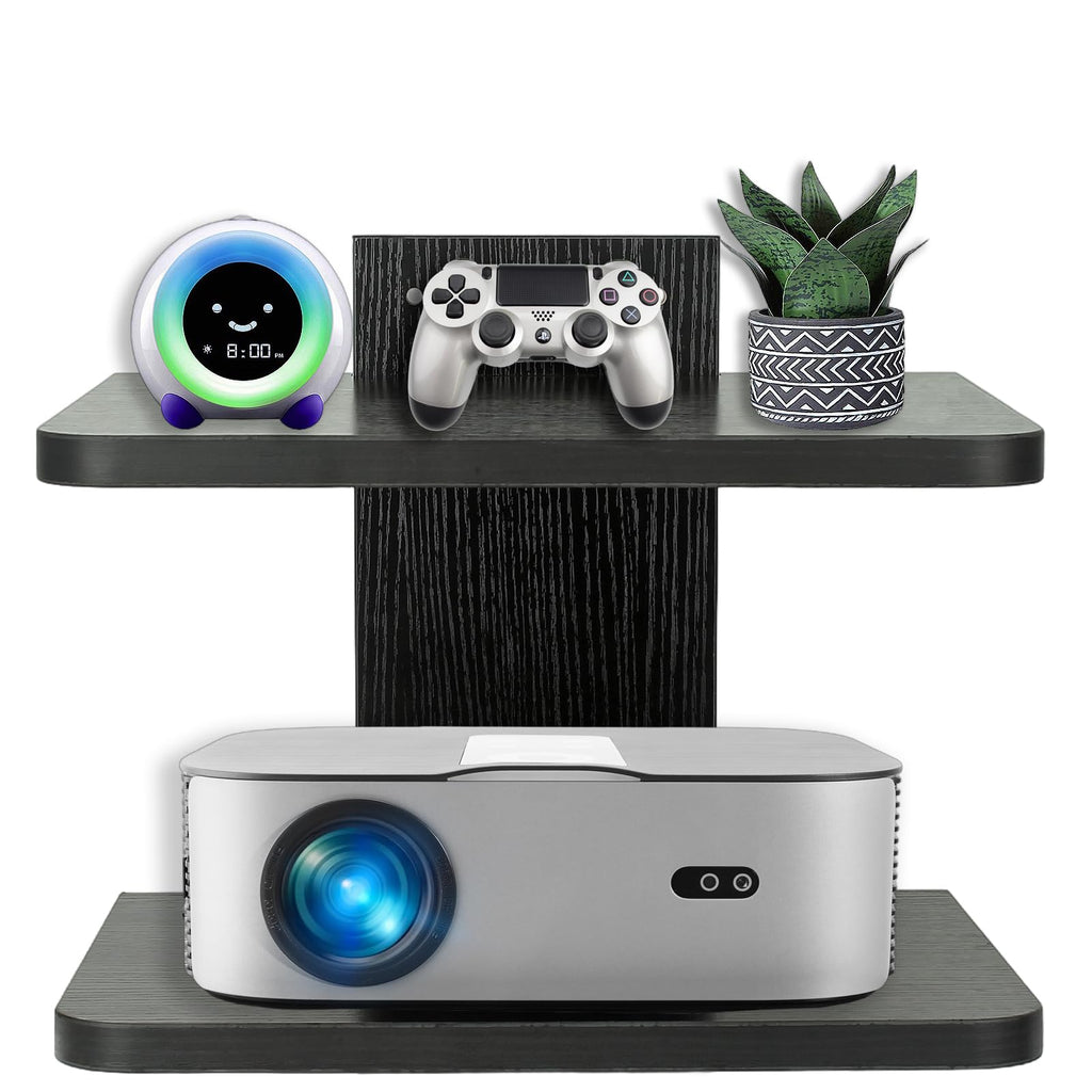 Black 2 Tier Projector Wall Mount M889