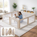 Foldable Baby Playpen with Mat, Mesh and Storage Bag O4803