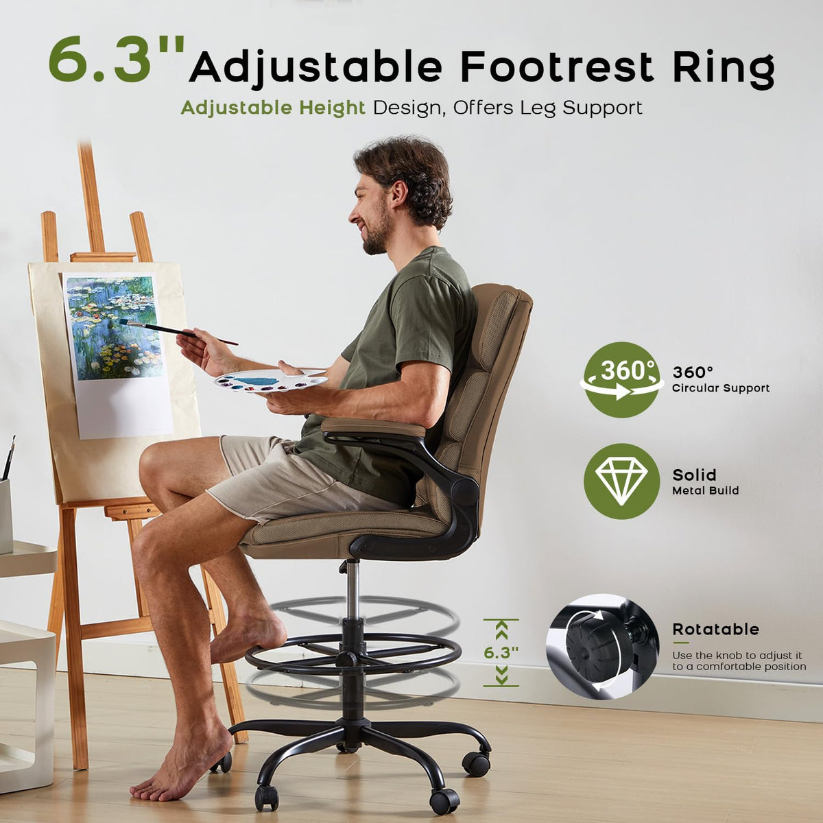 Tall Drafting Chair V27368