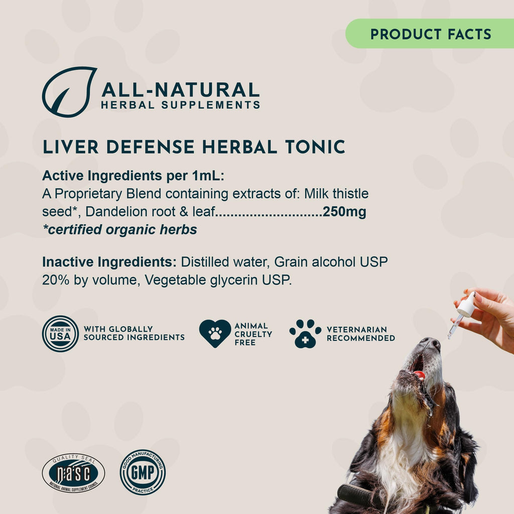 Liquid Liver Support Supplement for Dogs & Cats 2 Fl Oz P500