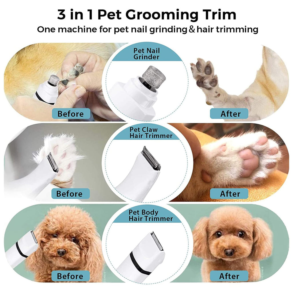 Electric Dog Clippers and Nail Grinder Grooming Kit A364
