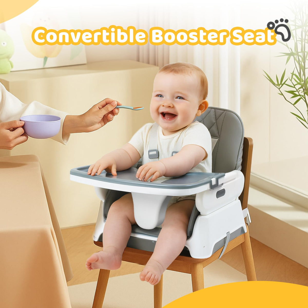 5 in 1 Portable High Chair with Double Tray M933968